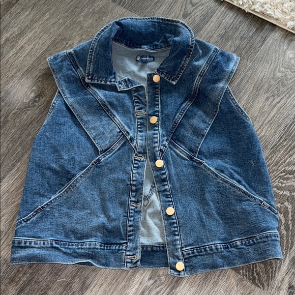 Democracy Denim Vest with Gold Accents - Picture 3 of 3